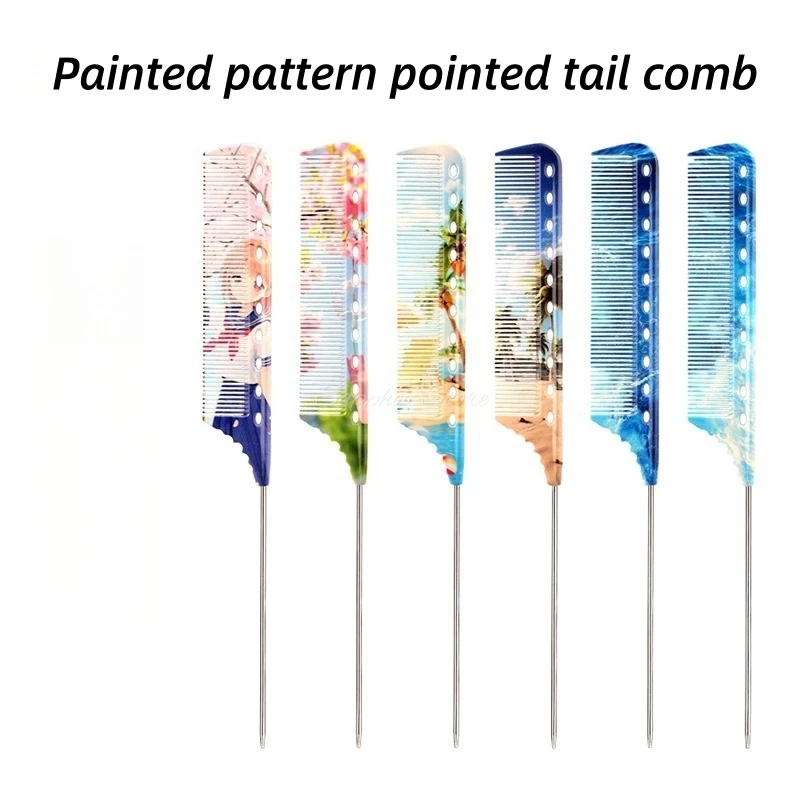 

Стальная игла с заостренным хвостом, многофункциональная пластиковая расческа для волос, устойчивая к высоким температурам, распутывающая расческа для мужчин и женщин