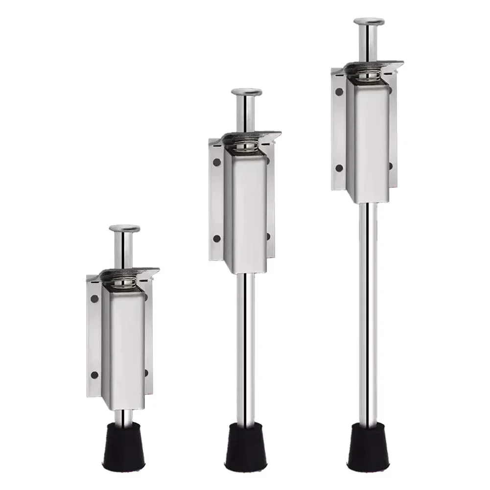 

Spring Door Stopper Stainles Steel Foot Kickdown Door Stop Sturdy Telescope Door Stopper Foot Pedal Door Lock Holder With Rubber