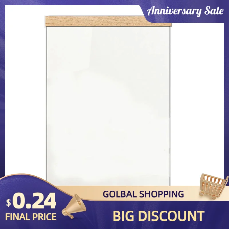 1x Acrylic Photo Frame Transparent Magnetic Poster Display Picture Frame Wooden For Wall Sticker Advertising Certificate Showing