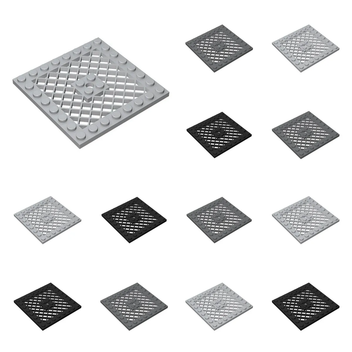 

10pcs Plate Modified 8 x 8 with Grille compatible with 4151 children's toys Assembles Building Blocks Toy Brick Parts
