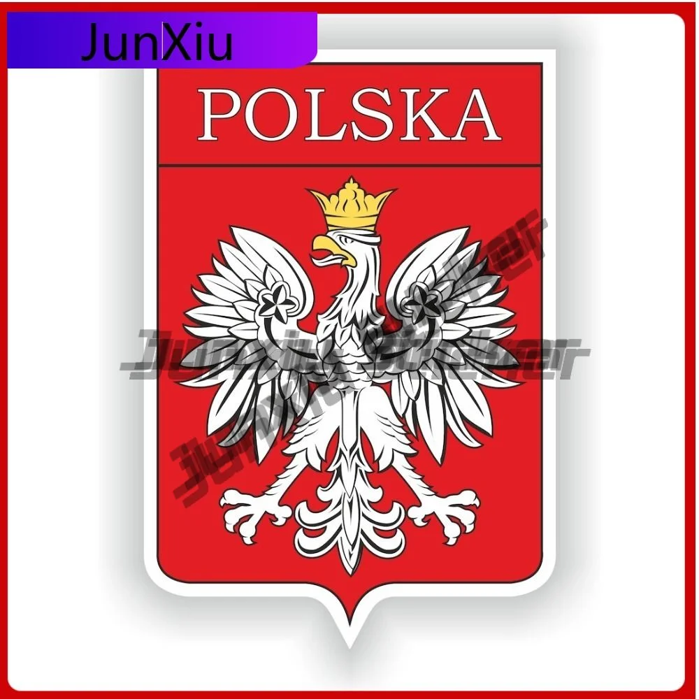 

Polska Poland Coat Of Arms Sticker Custom Decals Accessories Stickers Truck Camper Decals Bicycle New Car Stickers Funny Decor