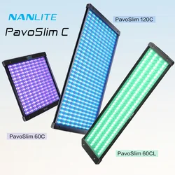 Nanlite PavoSlim 60C 120C RGBWW LED Panel Light for Studio Live Video Lighting Portable Video Recording Photography Panel Lamp