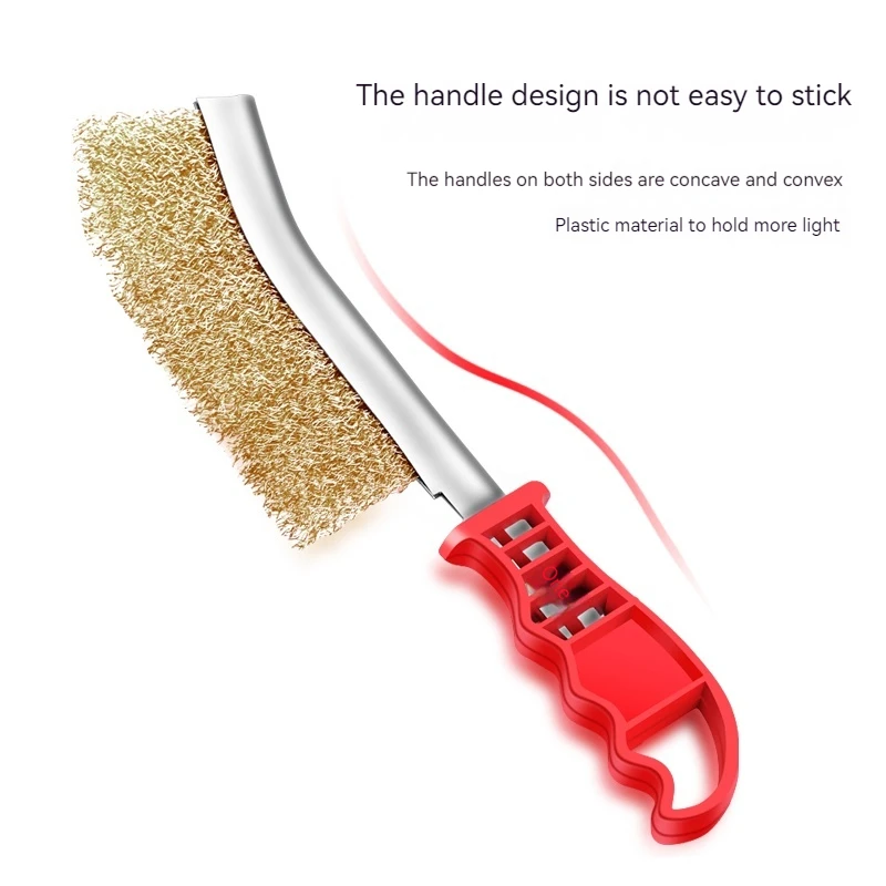 1PCS Multipurpose Tool Wire Brush Handheld BBQ Stainless Steel Metal Rust Removal Clean Brush Industrial Polishing And Deburring