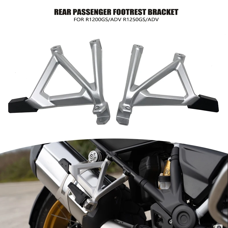 

For BMW R1250GS R1200GS Rear Passenger Footpegs Kit R1250 R1200 GS LC Adventure 2013-2023 2022 2021 Footrests Foot Rest Bracket