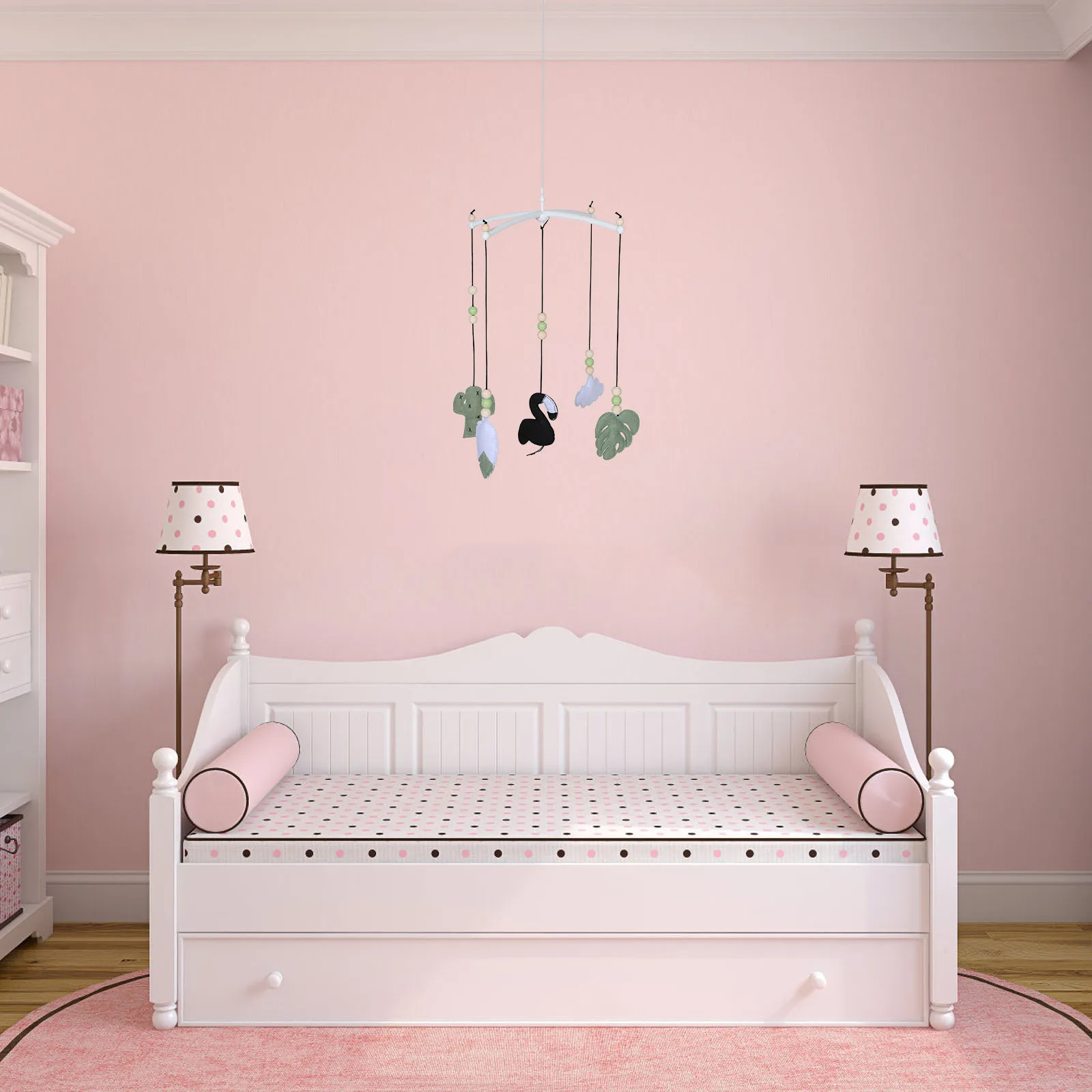 

Baby Crib Mobile Boho Animal Nursery Hanging Musical Mobile Baby Room Hanging Decor Bed Bell Musical Crib Toy
