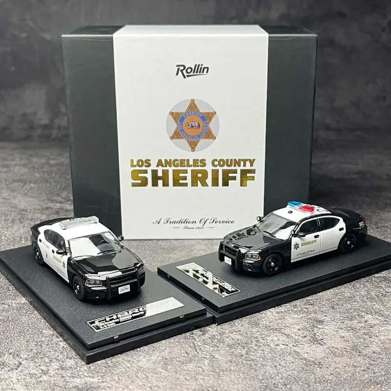 In stock 1:64 Los Angeles Sheriff's Department Warhorse Police Car Double Car Set Alloy Car Model Collection Limited Edition