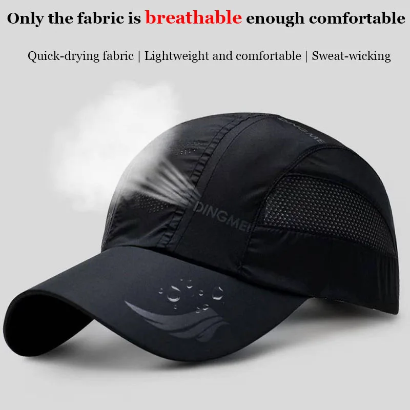 Picture 3: Men Women Outdoor Running Cap Leisure Sport Baseball Cap Quick-dry Waterproof Sunshade Hat Thin Breathable Adjustable Unisex Hat