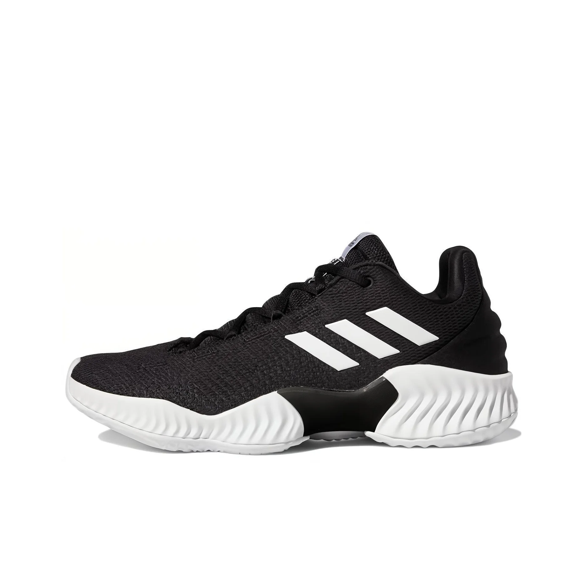 Adidas Pro Bounce 2018 Low top Basketball Shoes Men's Black White FW5747
