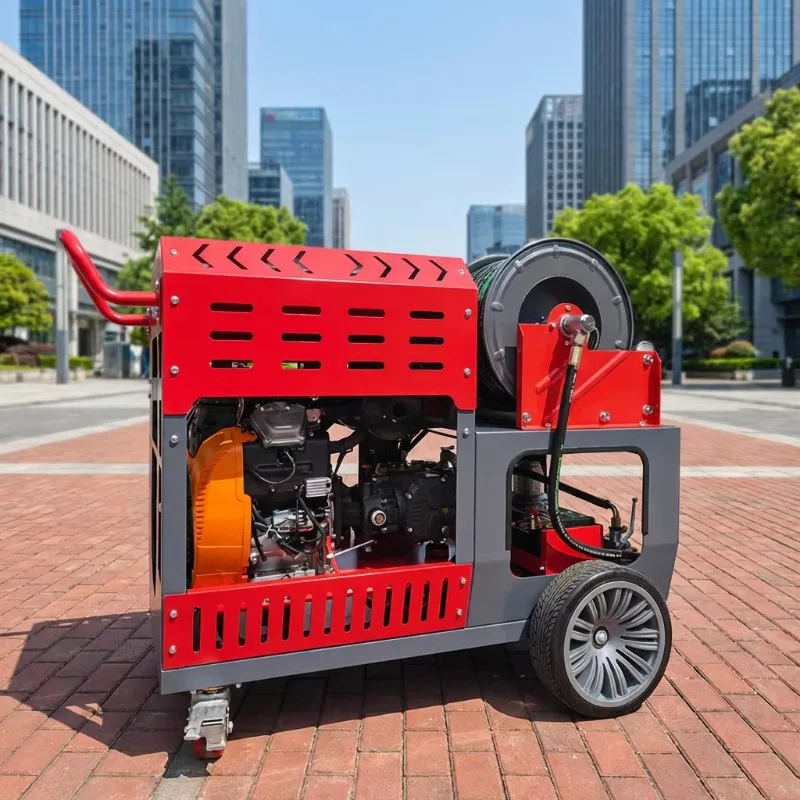 Diesel Driven High Pressure Sewer Jetter Industrial Pipeline Dredging Equipment Commercial Service