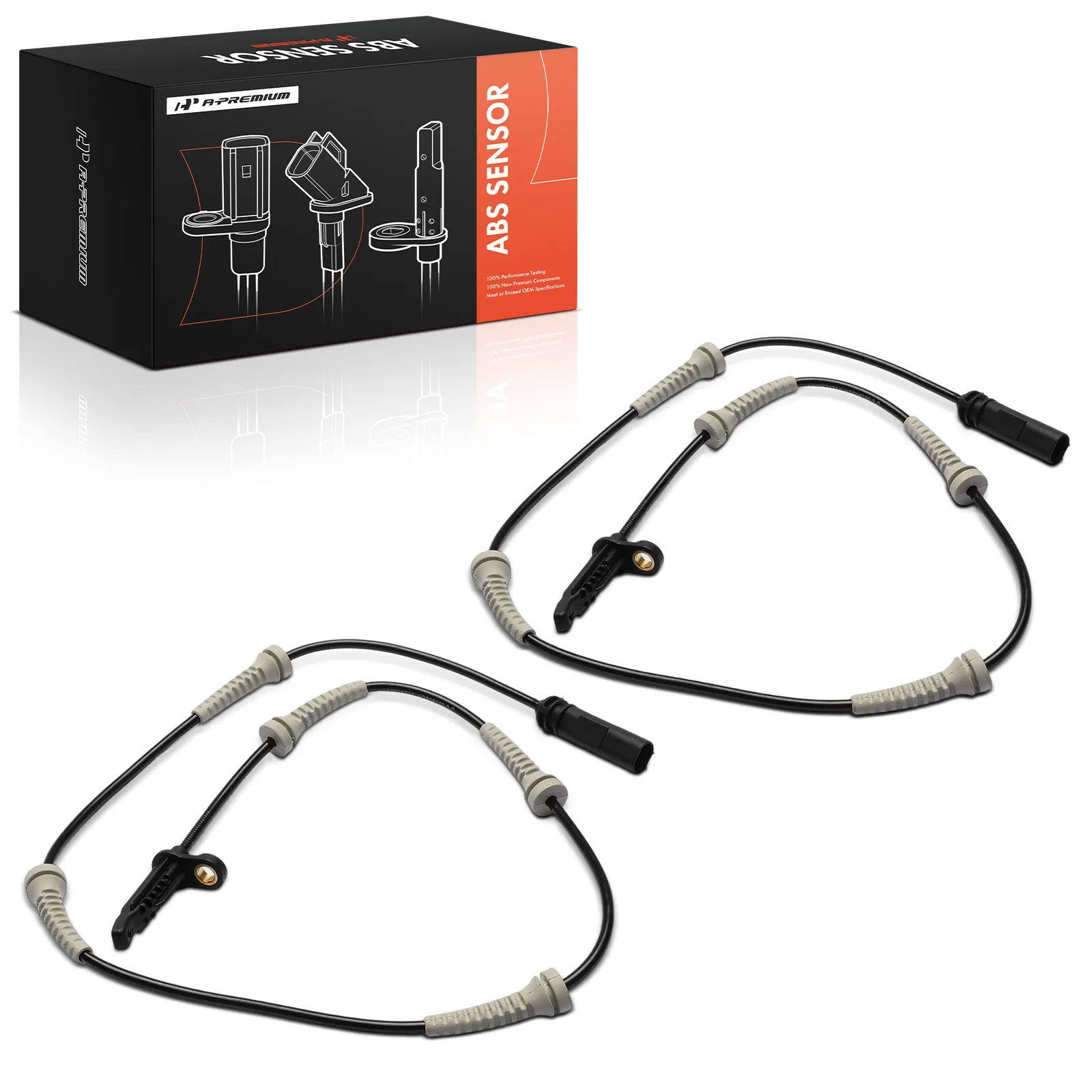 A-Premium 2Pcs Rear Driver & Passenger Side ABS Wheel Speed Sensors with 2-Blade for BMW iX 2022-2025
