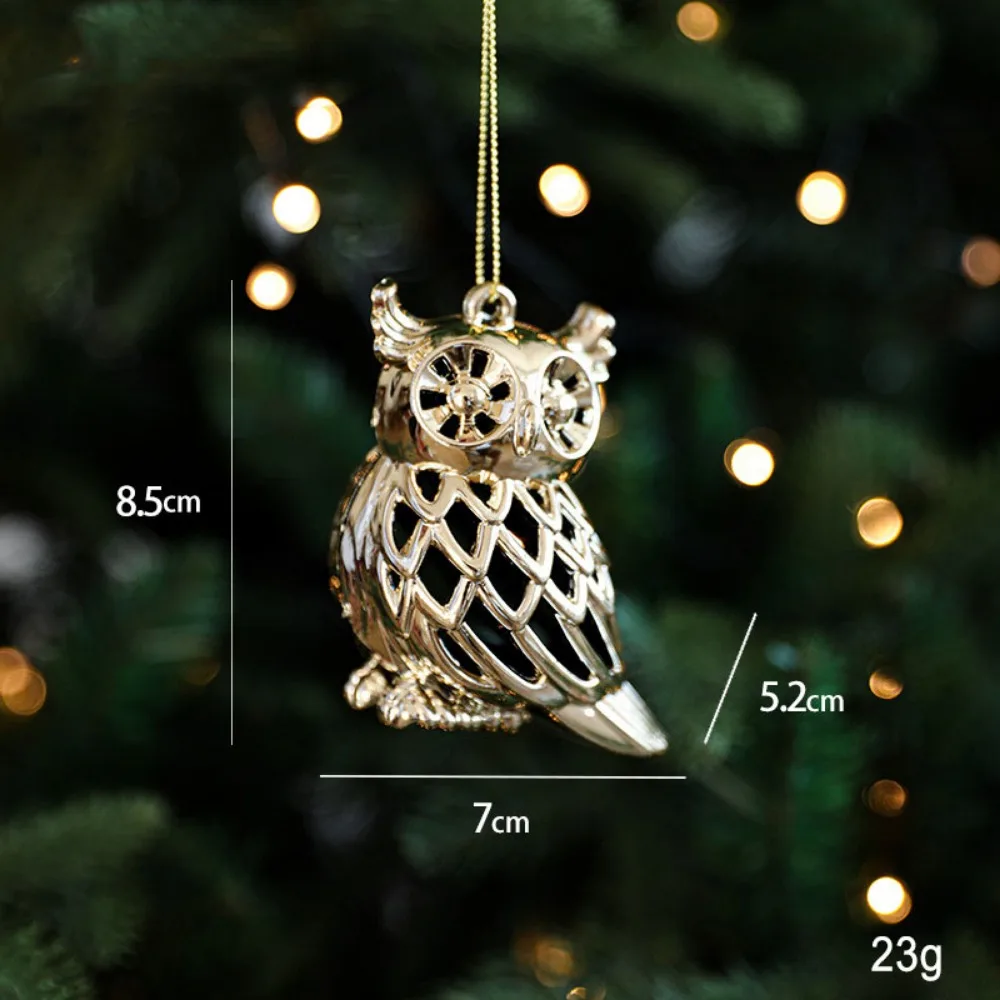 

Plastic Christmas Gold Plating Hanging Pendant Elk Butterfly Angel Xmas Pendants Snowflake Decorative Christmas Tree Ornaments