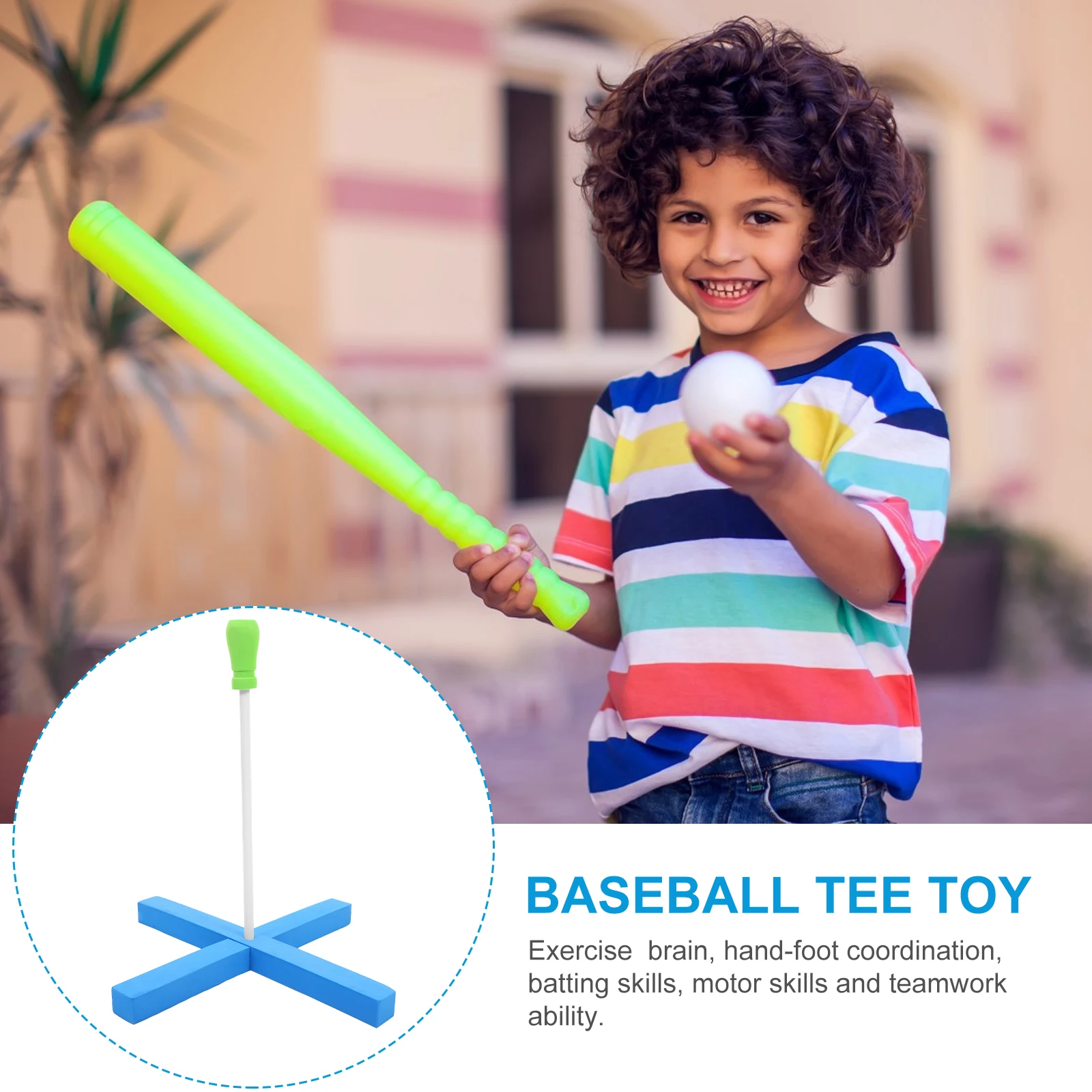 

Children Baseball Rack Toy Toy Playing Baseball Tee Holder Durable EVA Plastic Batting Tee Holder Rack Base Practice