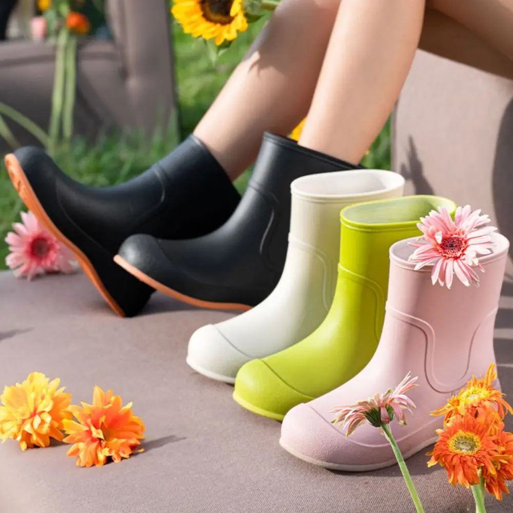 Sturdy Waterproof Rain Boots Lightweight Non Slip Short Ankle Boots Short Ankle Unisex Non Slip Garden Shoes Camping