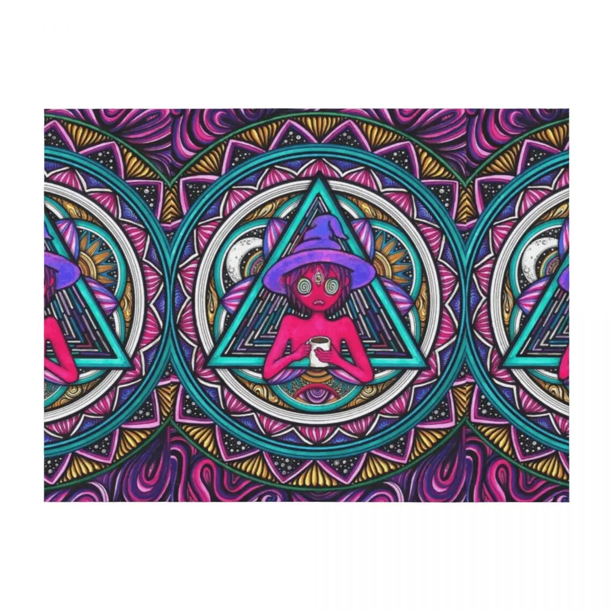 

Trippy Clancy Mandala Inspired Throw Blanket Blankets For Bed Blankets Sofas Of Decoration Soft Big Decoratives Blankets