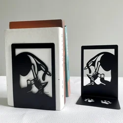 2Pcs/1Set Animal Hollow Cat Bookends Cat Paw Print Cute Office Table Bookends Retractable for Company Employee Office Appliance