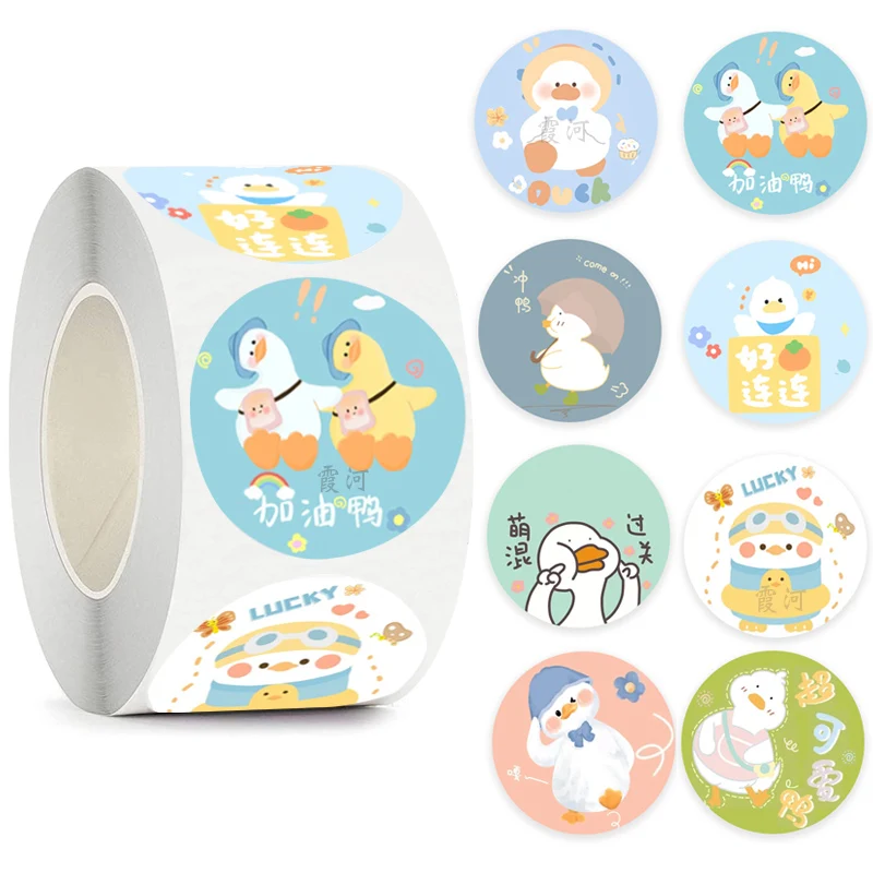 100-500 Chiếc Vịt Dễ Thương Phần Thưởng Dán Cho Giáo Viên Động Viên Trẻ Em Dán Nhật Ký Tặng Trang Trí Dán Văn Phòng Phẩm Vật Dụng