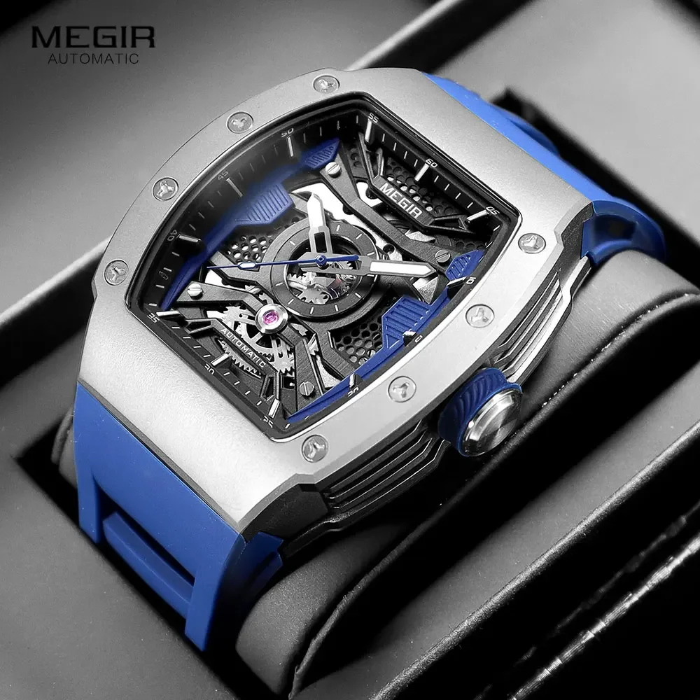 

MEGIR 8604 Automatic Movement Men's Watch Luxury Hollow Mechanical Automatic Watch Men Relojes Para Hombres,reloj Hombre Часы