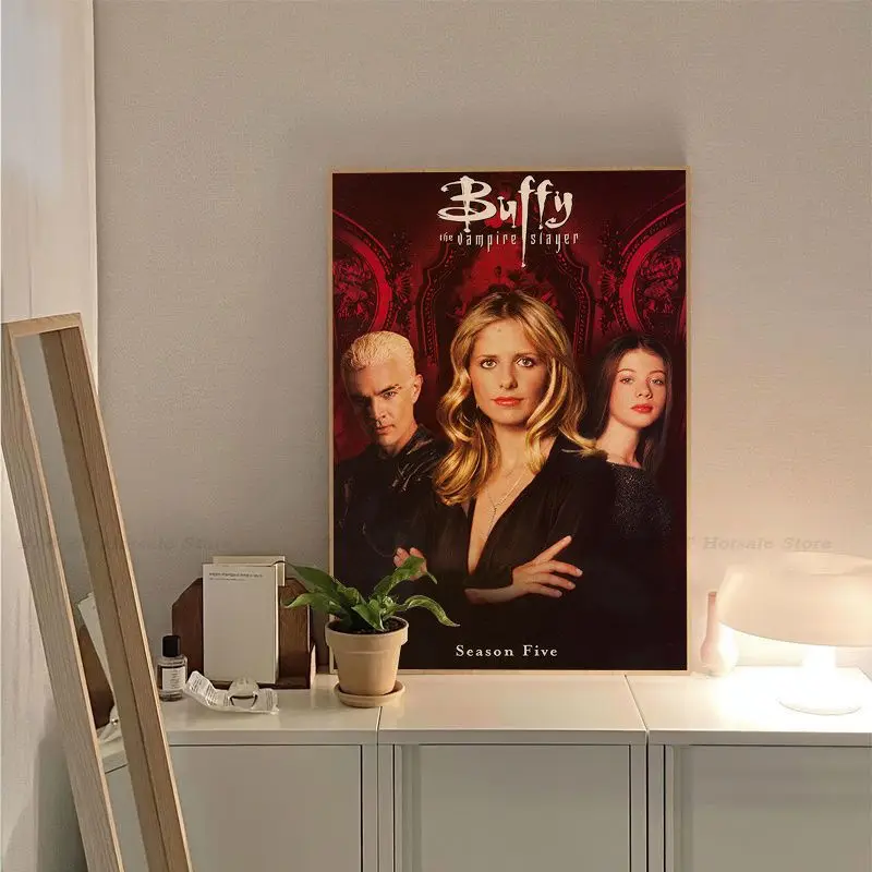 Buffy The Vampire Slayer Retro Kraft Paper Poster Decoracion Painting Wall Art Kraft Paper Posters Wall Stickers