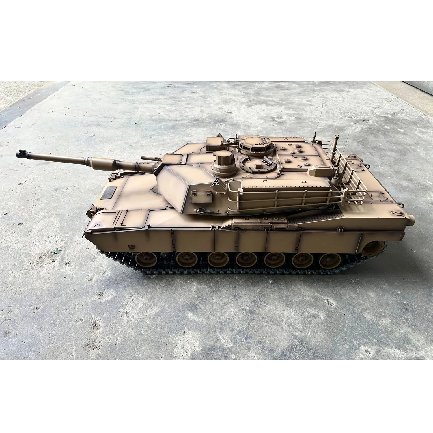 1239MM Henglong 1/8 Bilancia Full Metal Radio Tank 3918 USA M1A2 Abrams RTR 360 Torretta Rotary Barrel Recoil Elevation