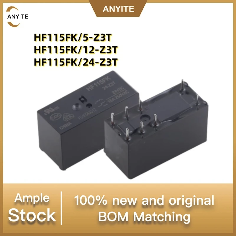 New 10Pcs/LOT  HF115FK/5-Z3T    HF115FK/12-Z3T    HF115FK/24-Z3T  HF115FK   8pin  16A  250VAC