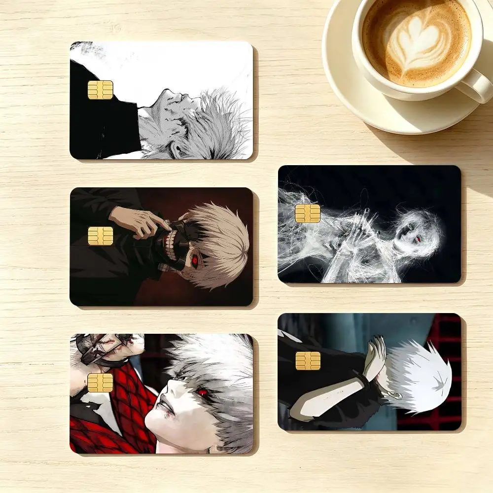 T-Tokyo Ghoul K-Ken Kaneki Credit Card HD Stickers Game Card Decal Small Chip Waterproof Sticker Gift