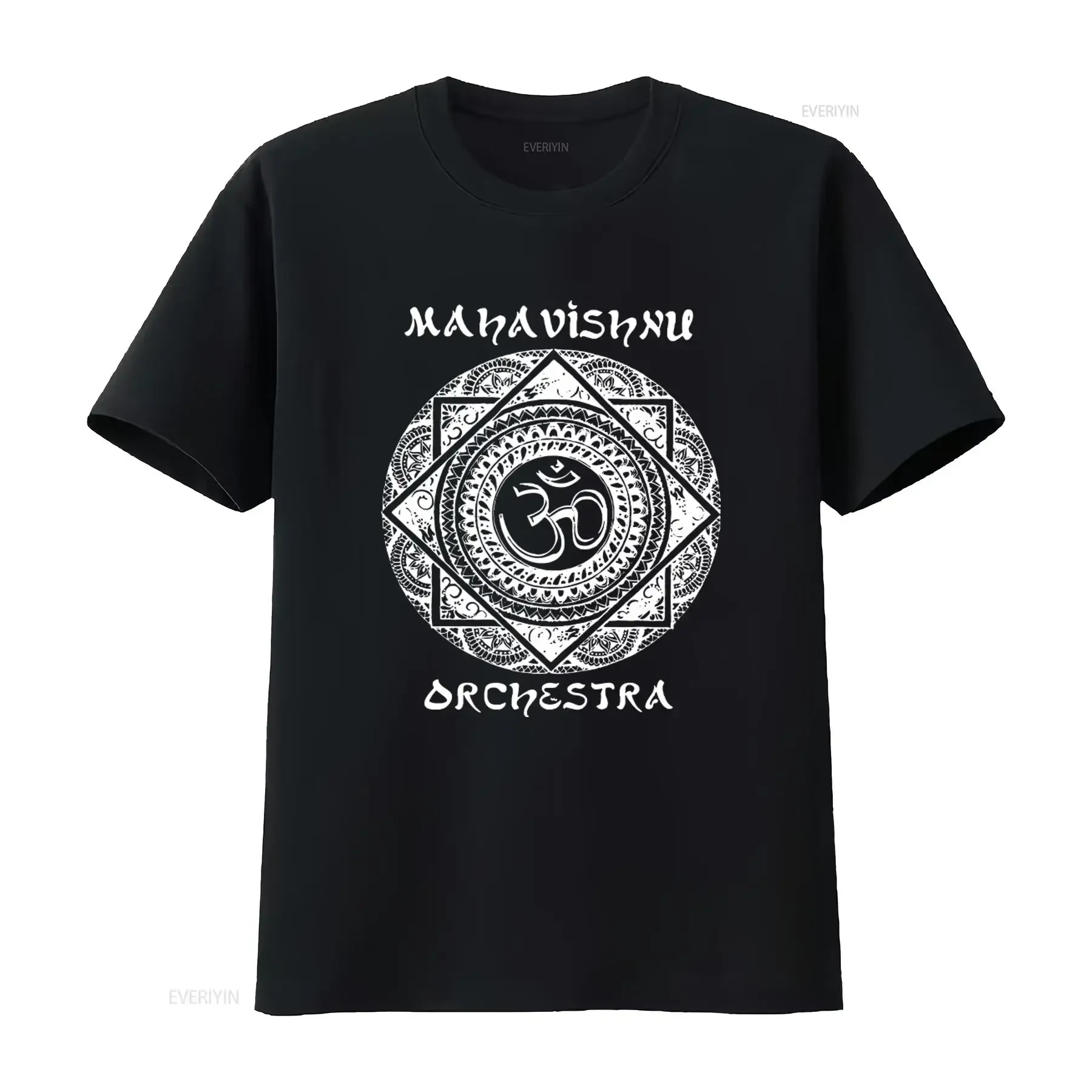 Mahavishnu Orchestra T Shirt with Sacred Om Symbol and Intricate Mandala Design for Spiritual Fashion Enthusiasts vintage