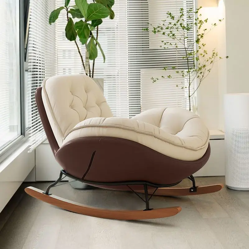 두꺼운 펭귄 흔들의자 발코니 소파 가정용 침실 휴식 의자 넓은 좌석