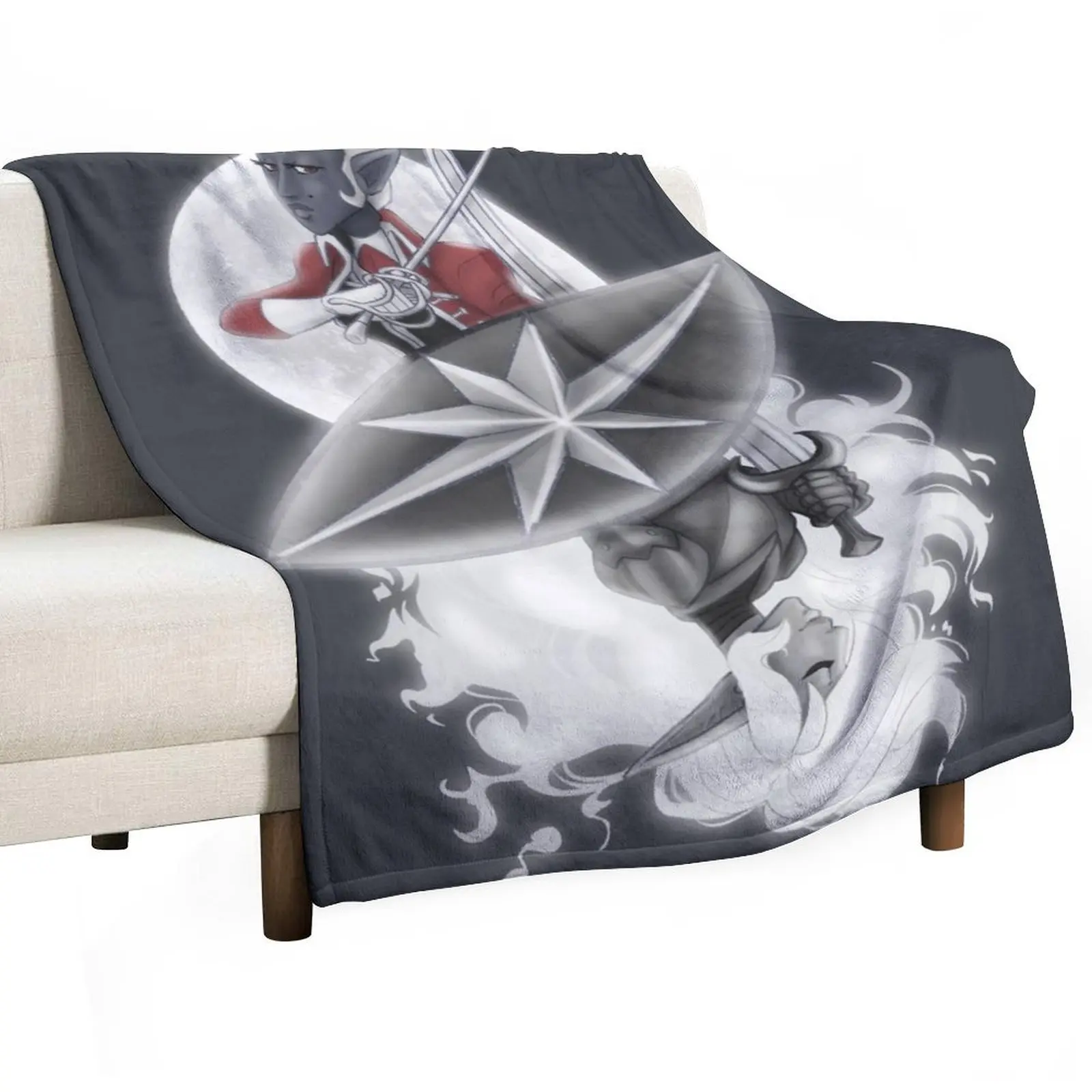 Moon Maidens Throw Blanket blankets ands Flannel Fabric Thermals For Travel Blankets