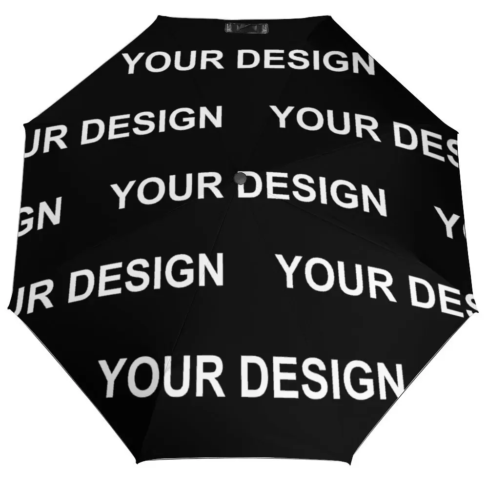 Image Customized 8 Ribs Auto Umbrella Custom Made Portable Umbrella Wind Resistant Carbon Fiber Frame Umbrellas for Men Women