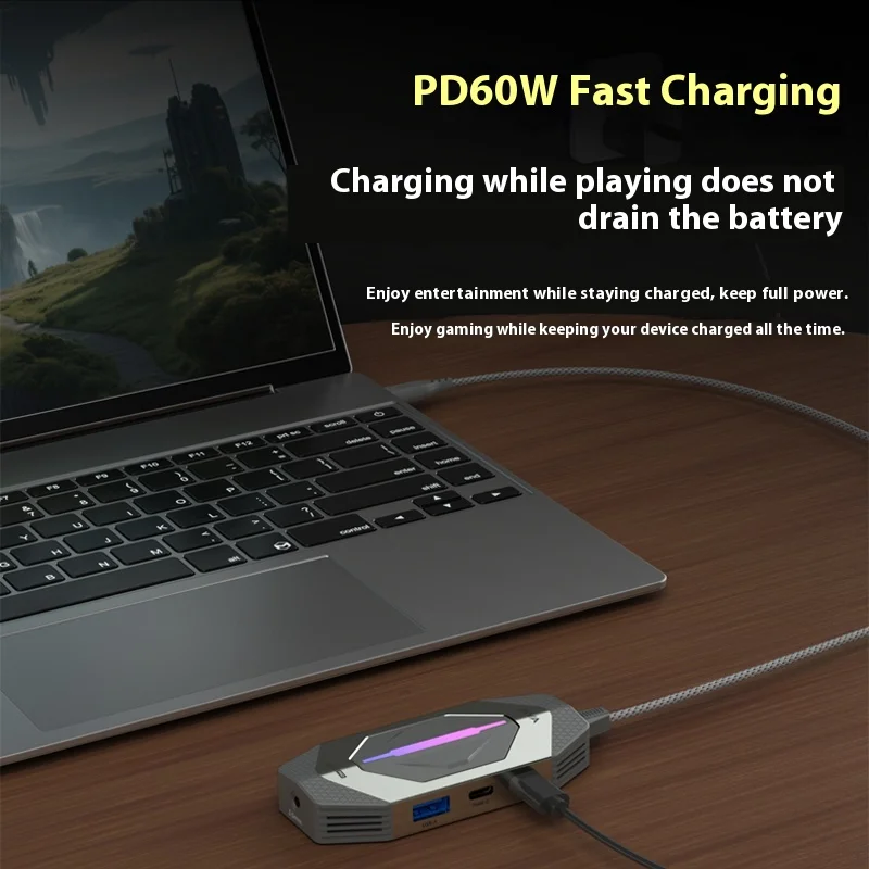 PIVA DS6 PRO 6 في 1 4K60 هرتز محطة إرساء 3.5 مللي متر سماعات نوع C إلى USB HUB HDMI الإسقاط PD60W محول تدفق الألعاب