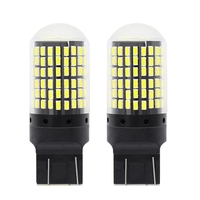 2X 7440 Canbus Super Bright Error Free LED Bulb T20 W21W 144 SMD White for Reverse Tail Turn Signal Light