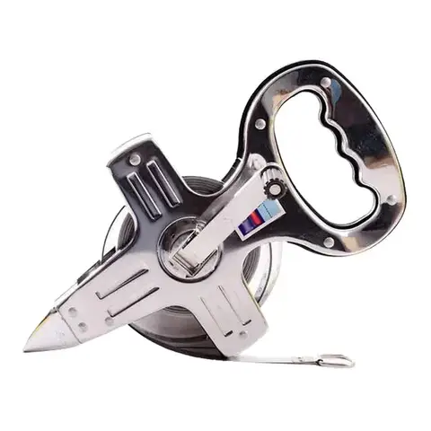 30m/50m/100m Portable Stainless Steel Tape Measure, Heavy‑Duty Precision Metric Ruler with Shelf Frame Measuring Tool