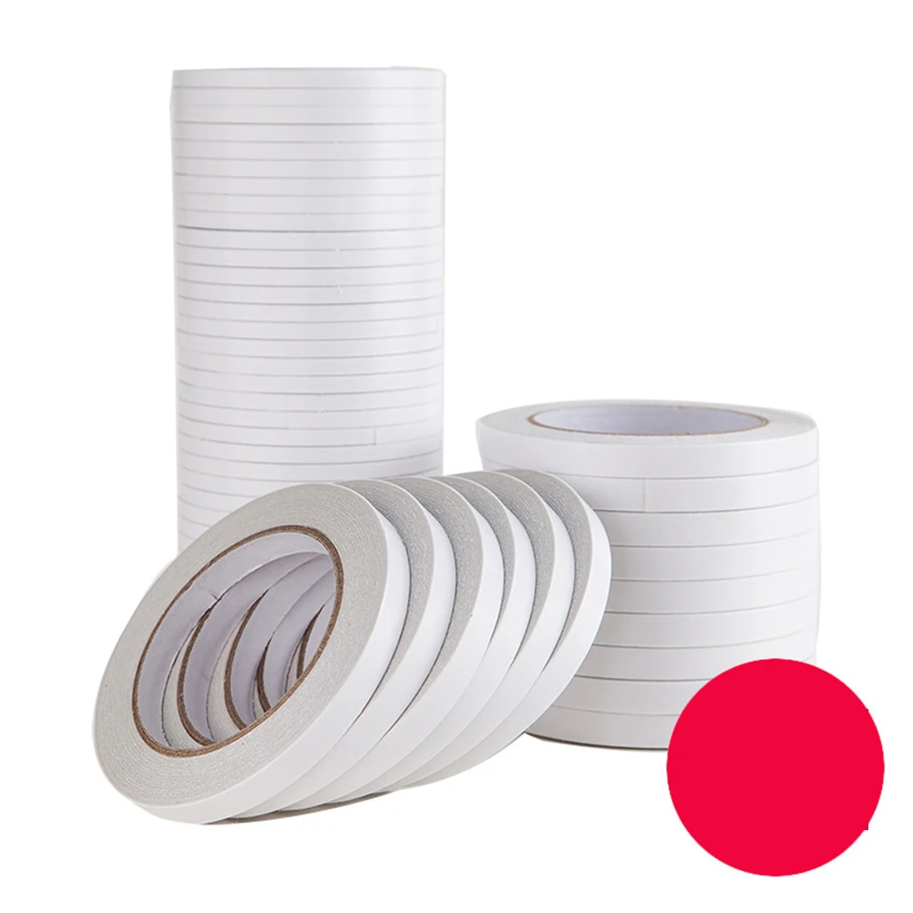 

6 PCS Double Sided Adhesive Tape High Viscosity Office Supplies Craft Tear Length Reusable Easy Peel Washable Sticks Smooth