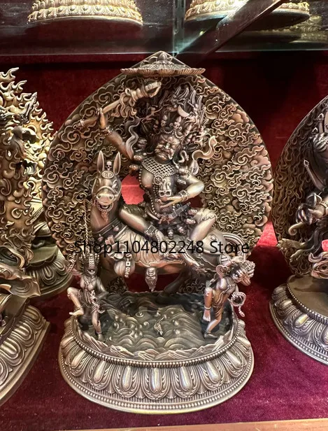 15CM Tibet Palden Lhamo Protector Buddha Copper Statue