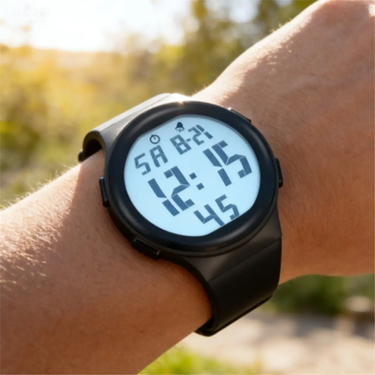 New Electronics 1pc Teenage Male Student Watch, Fashionable Night Light Waterproof Electronic Watch, Large Screen Watch, Sports
