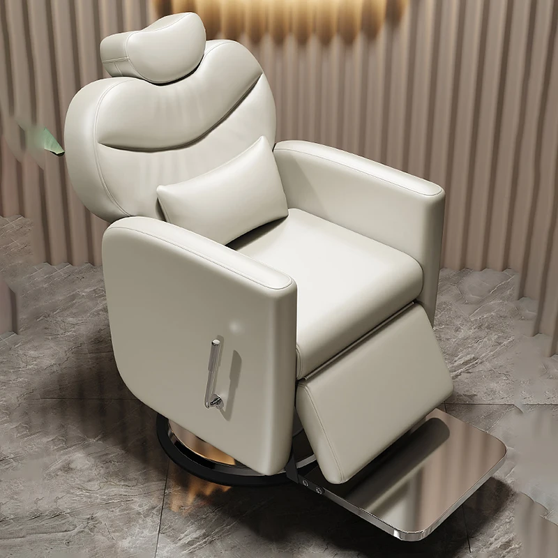 Advanced Luxury Barber Chair In Modern Style Comfortable Side Lying Barber Chair Showcasing Luxury Silla Para Barberia Furniture