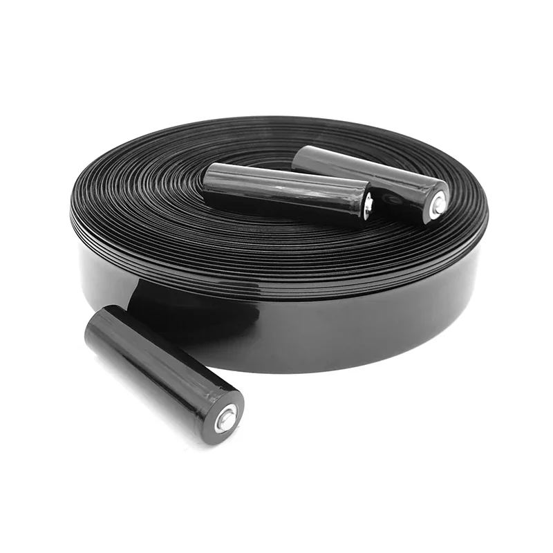 18650 Lithium Battery Heat Shrink Tube Width 30mm-500mm Li-ion Wrap Cover PVC Shrinkable Film Black Insulation Sheath
