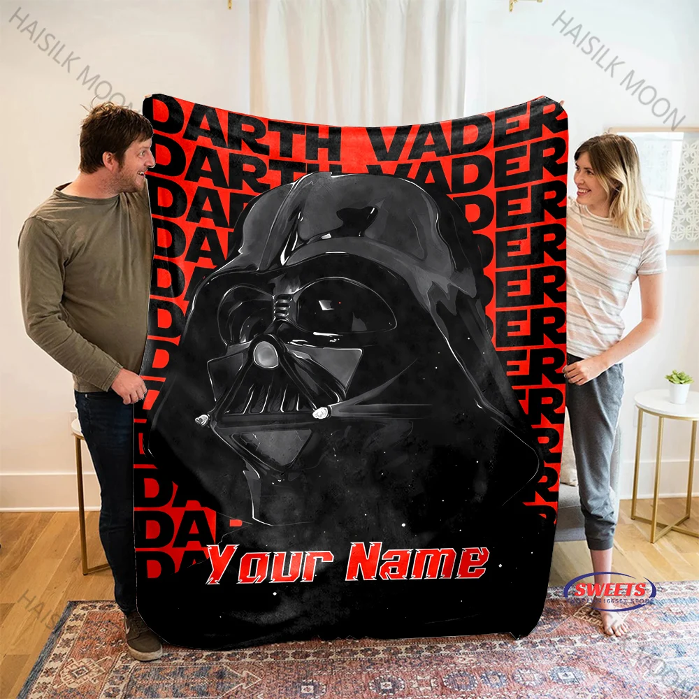 

DIY Classic Star-Wars Blanket Custom Name Personalized Blanket Soft Comfortable Shawl Office Four Seasons Blanket Special Gifts