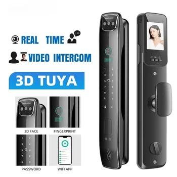 3D face smart door lock security camera monitor smart fingerprint password biometric electronic key unlock 3D face smart door lock security camera monitor smart fingerprint password biometric electronic key unlock