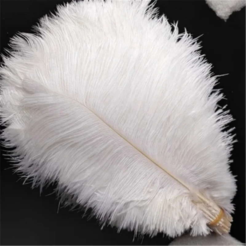 

50 pcs/lot white High quality natural ostrich feather 12-14 inches / 30-35 cm