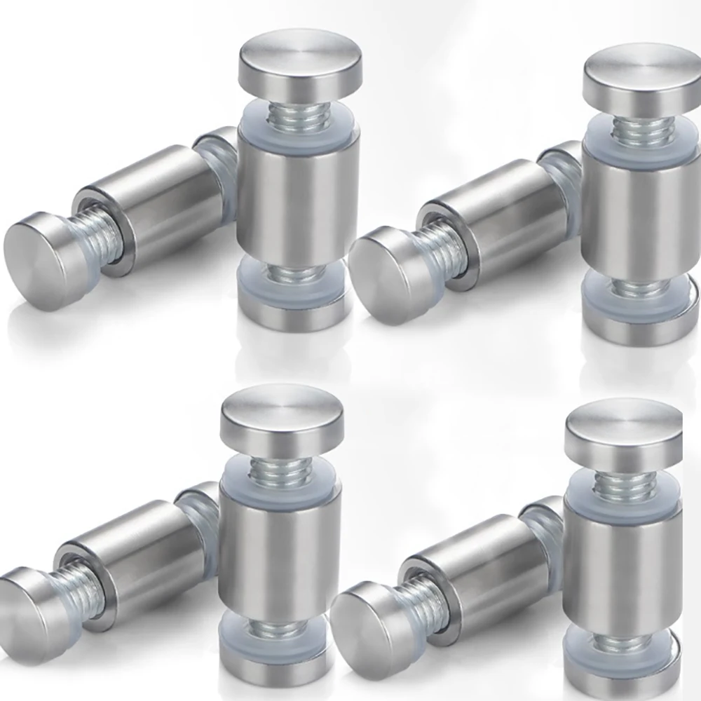 Stainless Steel Double Headed Advertising Bracket Nail Silvery  Advertising Board Fixing Screw Glass Fastener Dia 12/16/19MM