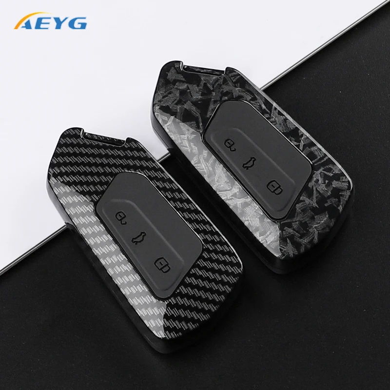 ABS Carbon Fiber Car Key Case Cover For VW Volkswagen Golf 8 MK8 Cupra Skoda Octavia A8 SEAT Leon MK4 2020 2021 Accessories