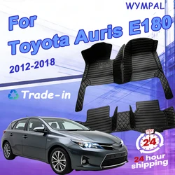 Custom Made Leather Car Floor Mats For Toyota Auris E180 2012 2013 2014 2015 2016 2017 2018 Carpets Rugs Foot Pads Accessories
