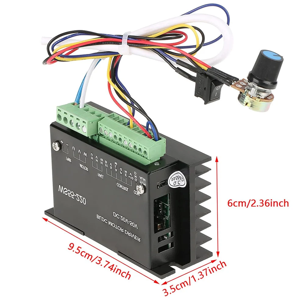 WS55-220 For BLDC Controller 20V-50V Input 12A Output 3-Phase for Exhaust Fan Motor and Vibratory Applications