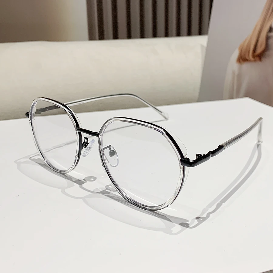 نظارات عصرية بإطار كبير متعددة الاستخدامات لتنحيف الوجه وعدسة مسطحة للجنسين مناسبة لجميع المواسم