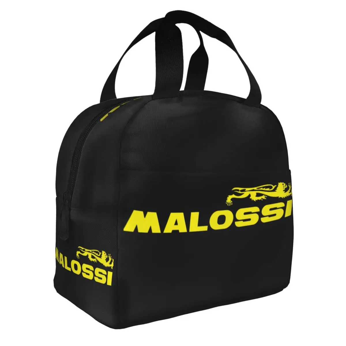 Malossis Italy Motorcycle Insulated Lunch Bag for Women Leakproof Cooler Thermal Lunch Tote Office Picnic Travel