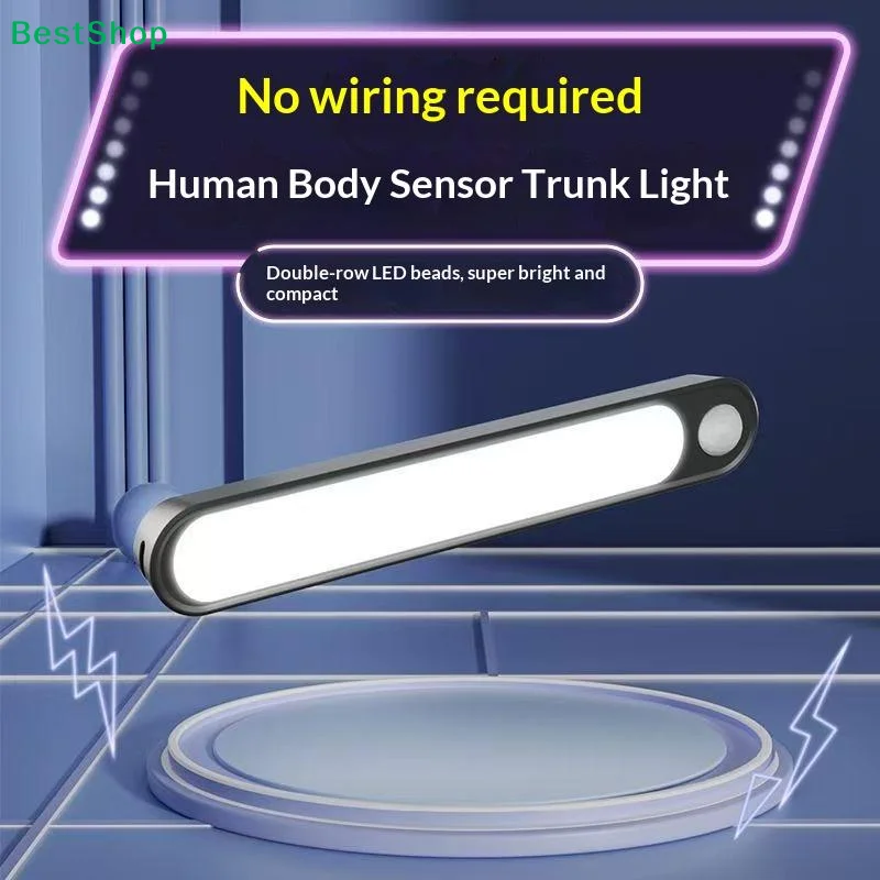 Car Trunk Sensor Light Automatic Truck Lighting Auto Ceiling Lamp USB Charging Car Dome Light LED Car Lamp For Auto Roof