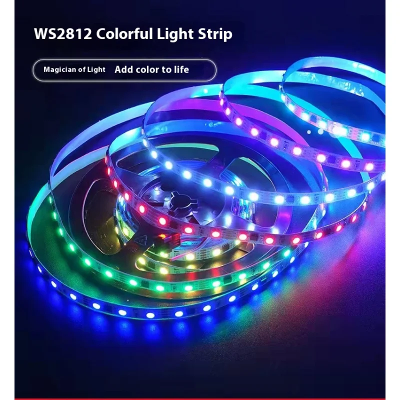 

DC5V WS2812B Individually Addressable 5050 RGB Led Strip WS2812 Smart Pixels Led Light Black White PCB Waterproof IP30/65/67