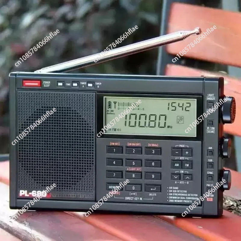 PL-680 Full Band PLL Synthesized Radio Receiver Digital Tuning FM MW SSB Stereo Portable Radio with Auto Sleep Timer