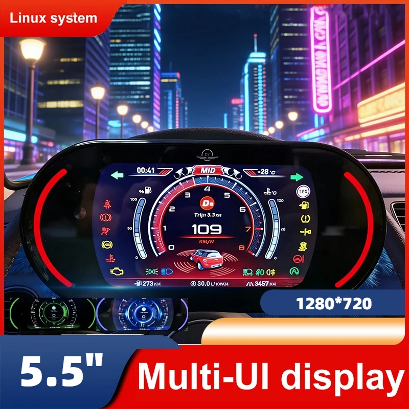 New Mini F Series Digital Instrument Cluster  F54 F55 F56 F57 F60 2014-2022 Car LCD Dashboard Speedometer Gauge 5.5''